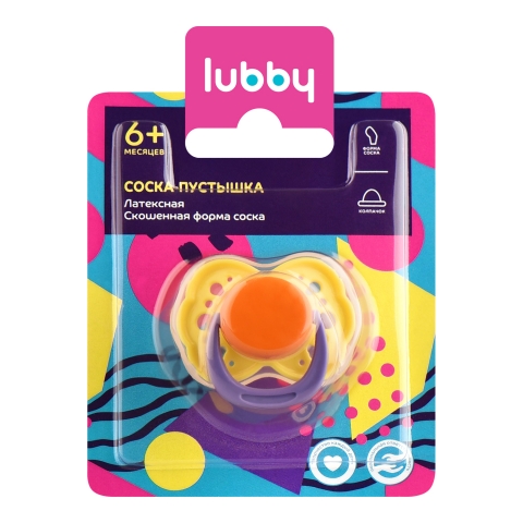 Соска-пустышка латексная со скошенным соском Арт. 15927