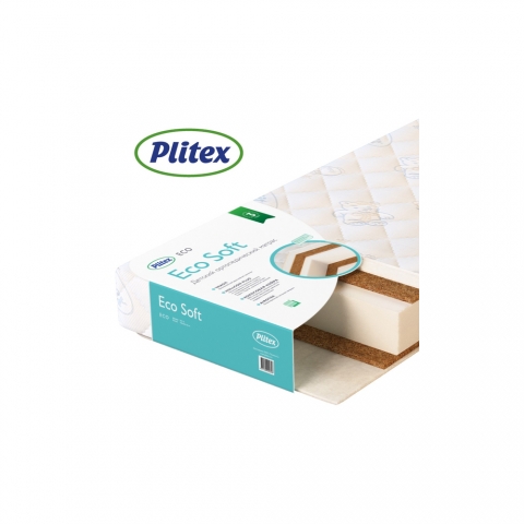 PLITEX Матрас в кроватку ECO SOFT (119х60х12см) арт.ЭКС-01