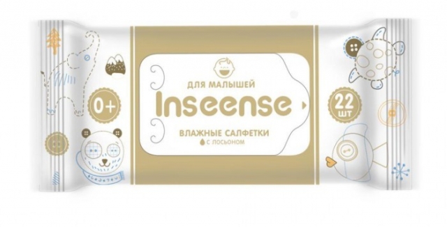 Inseense Салфетки влажные для детей с лосьоном 22 шт.