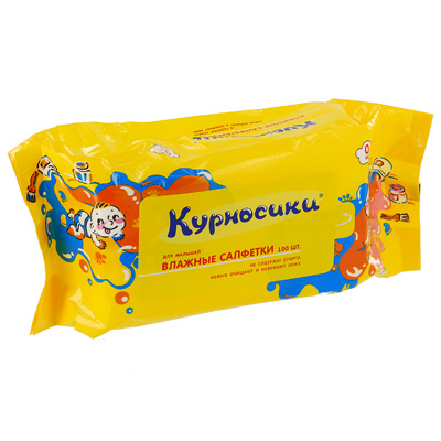 Салфетки влажные 100 шт 40017 курносики