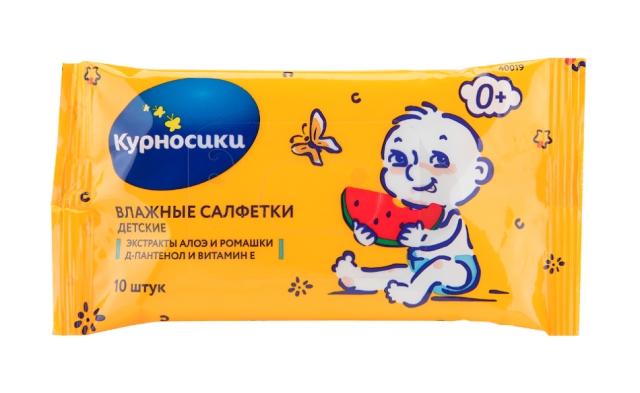 Салфетки влажные Курносики 40019