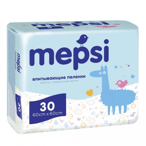 Одноразовая пеленка Mepsi 60х60, 30 шт.